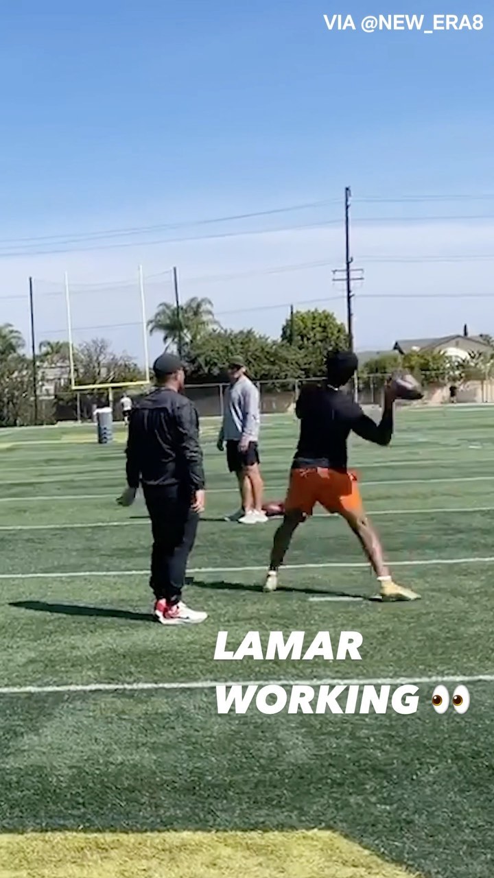 Lamar making these throws look effortless.  (via @new_era8)...