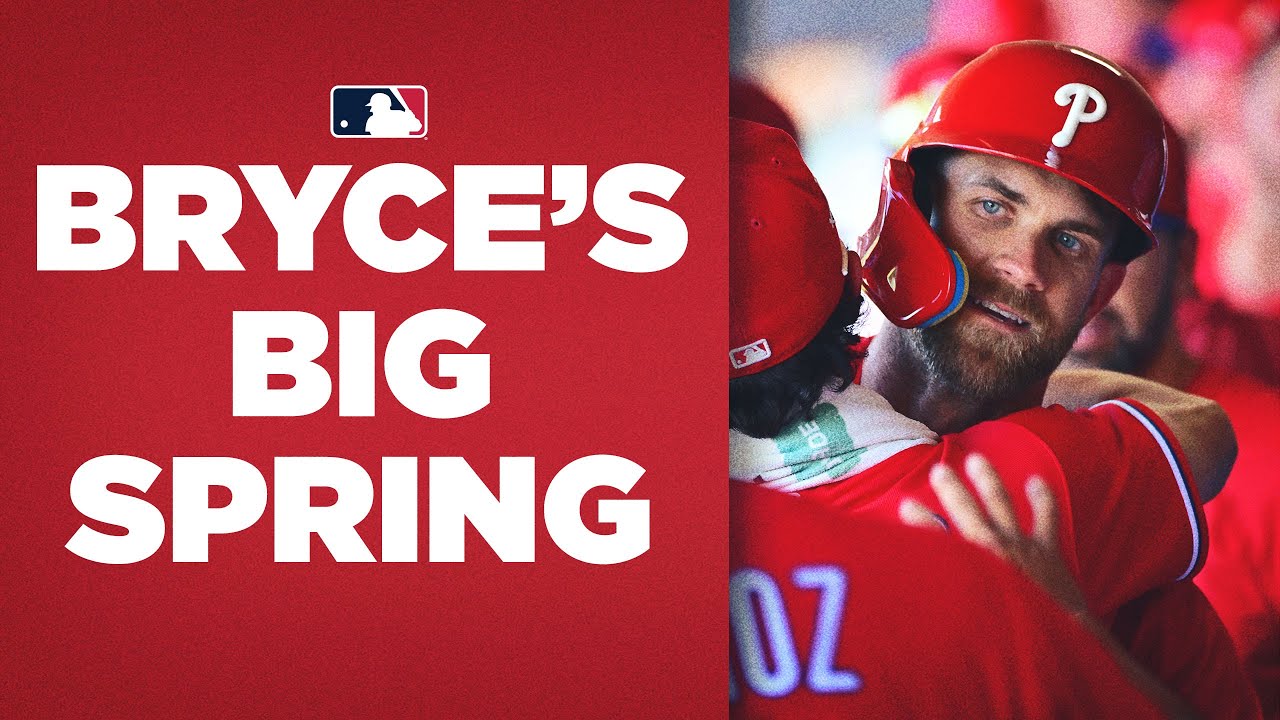Bryce is back!! NL MVP + Phillies OF Bryce Harper smashed baseballs at Spring Training! (6 HRs!!)