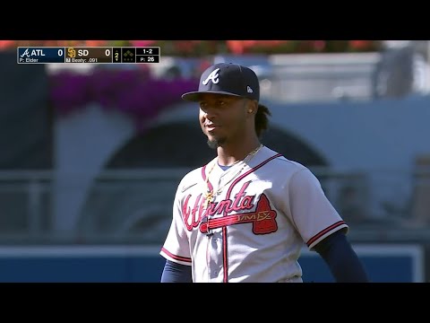 Ozzie Albies MIC'D UP and gives fun interview during 2nd Inning of Braves-Padres game!