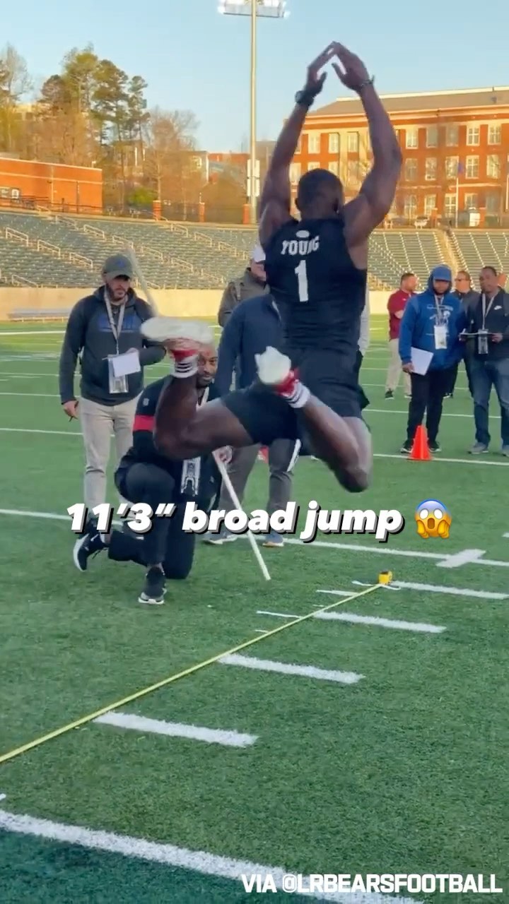 Lenore-Rhyne WR Dareke Young floated at his Pro Day  (via @lrbearsfootball)...