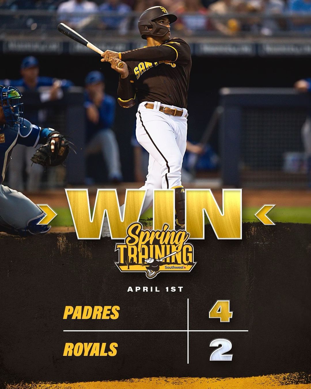Friday night win. #PadresST...