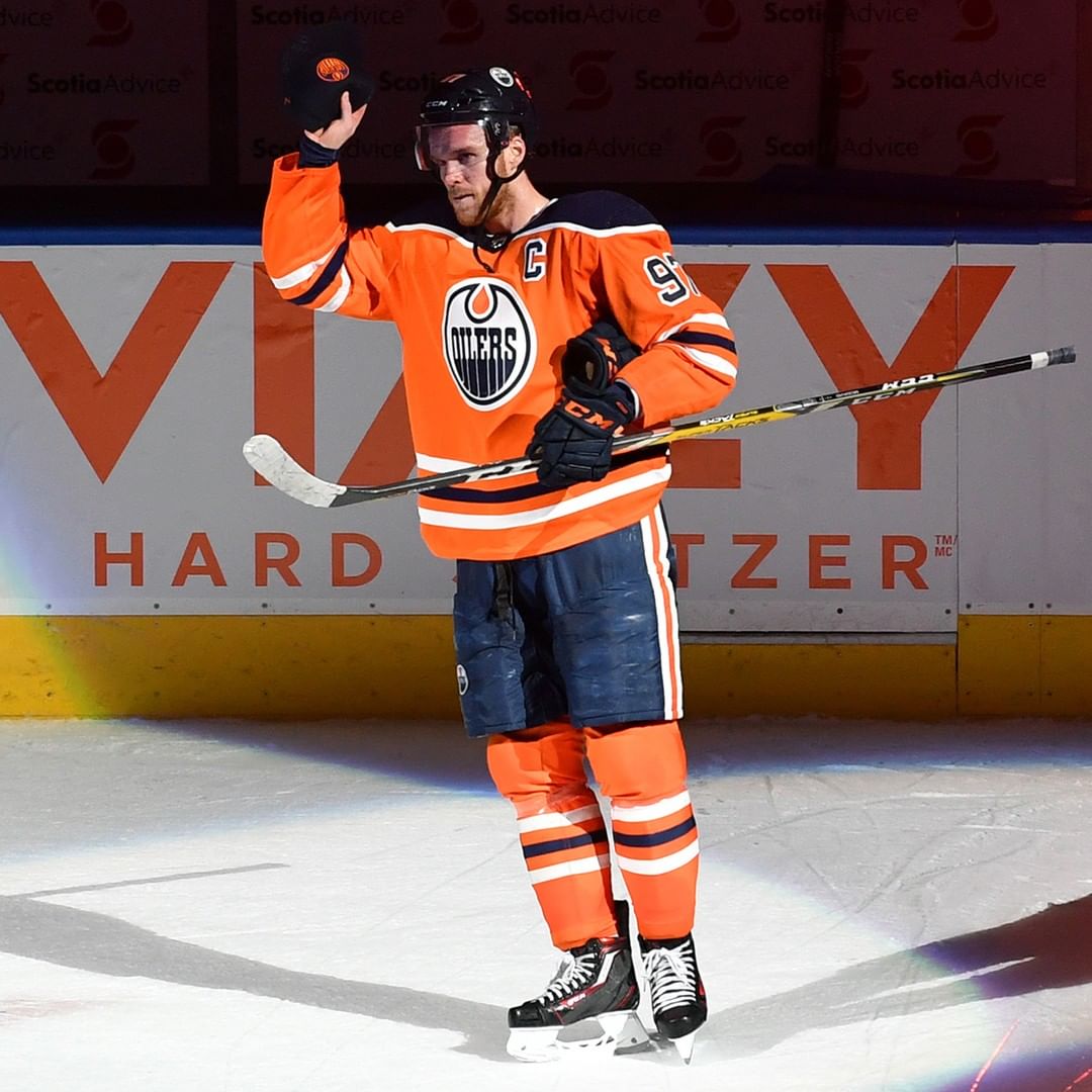 With 8 points in 4 games (all #Oilers wins) including his 40th goal & 100th poin...