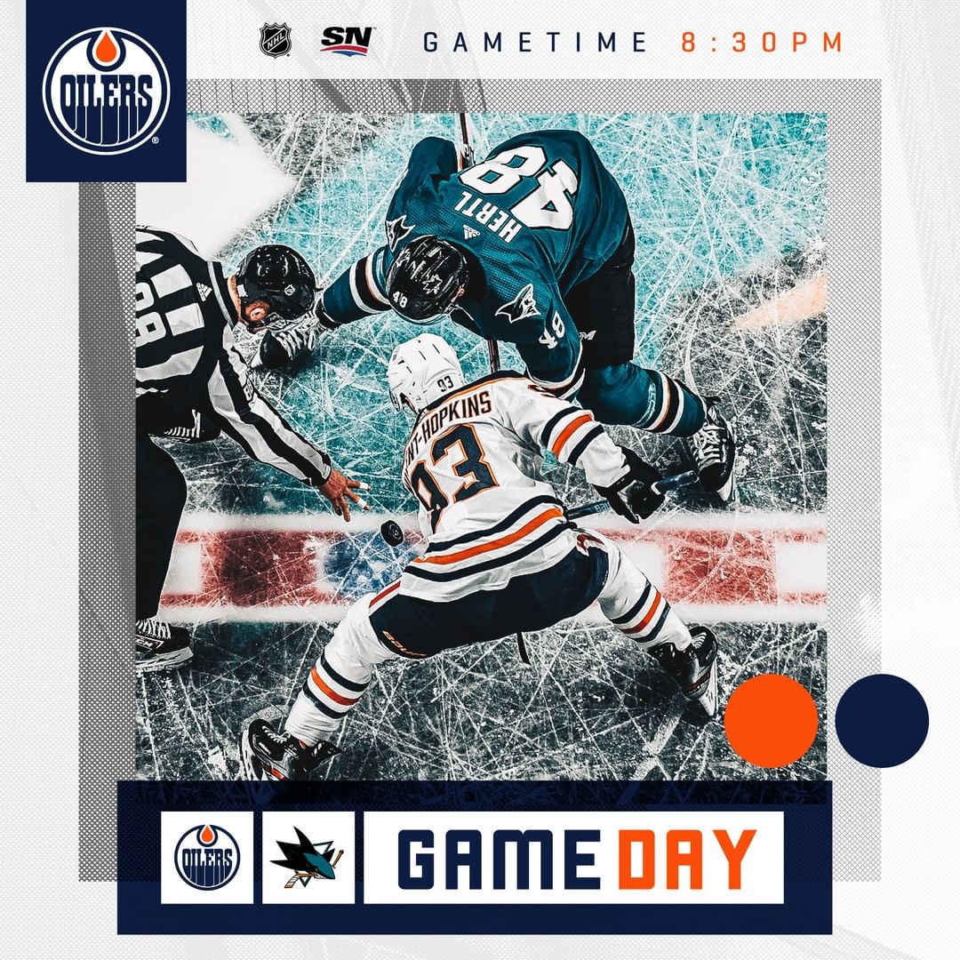 𝔾 𝔸 𝕄 𝔼  𝔻 𝔸 𝕐

The #Oilers continue the road trip with a matchup vs. the Sharks...