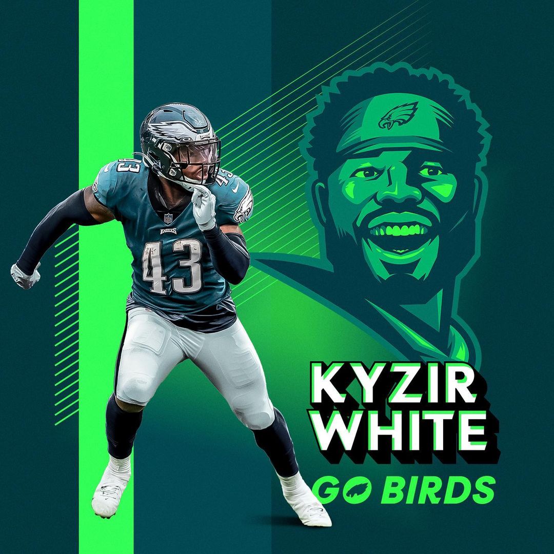 No. 43 → @kyzirwhite8 

#FlyEaglesFly...