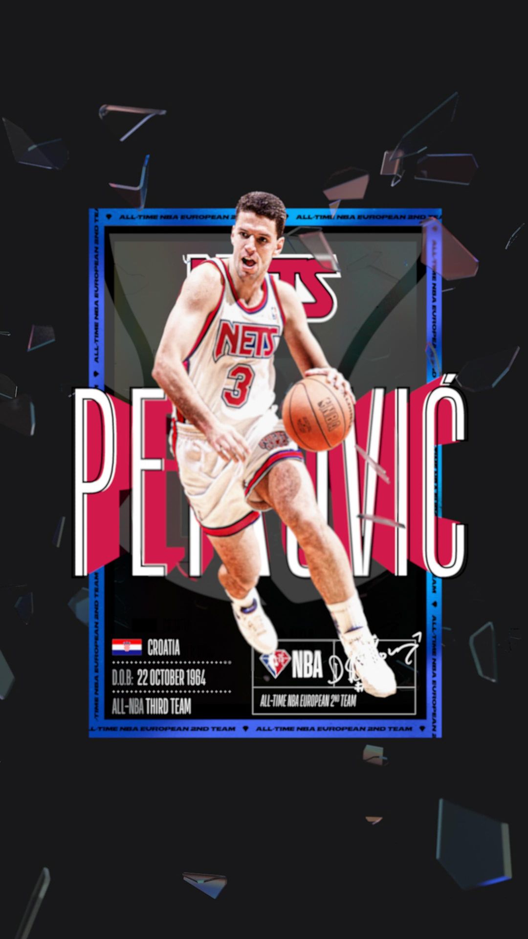 A true legend of the game. Dražen Petrović makes the All-Time NBA European 2nd T...