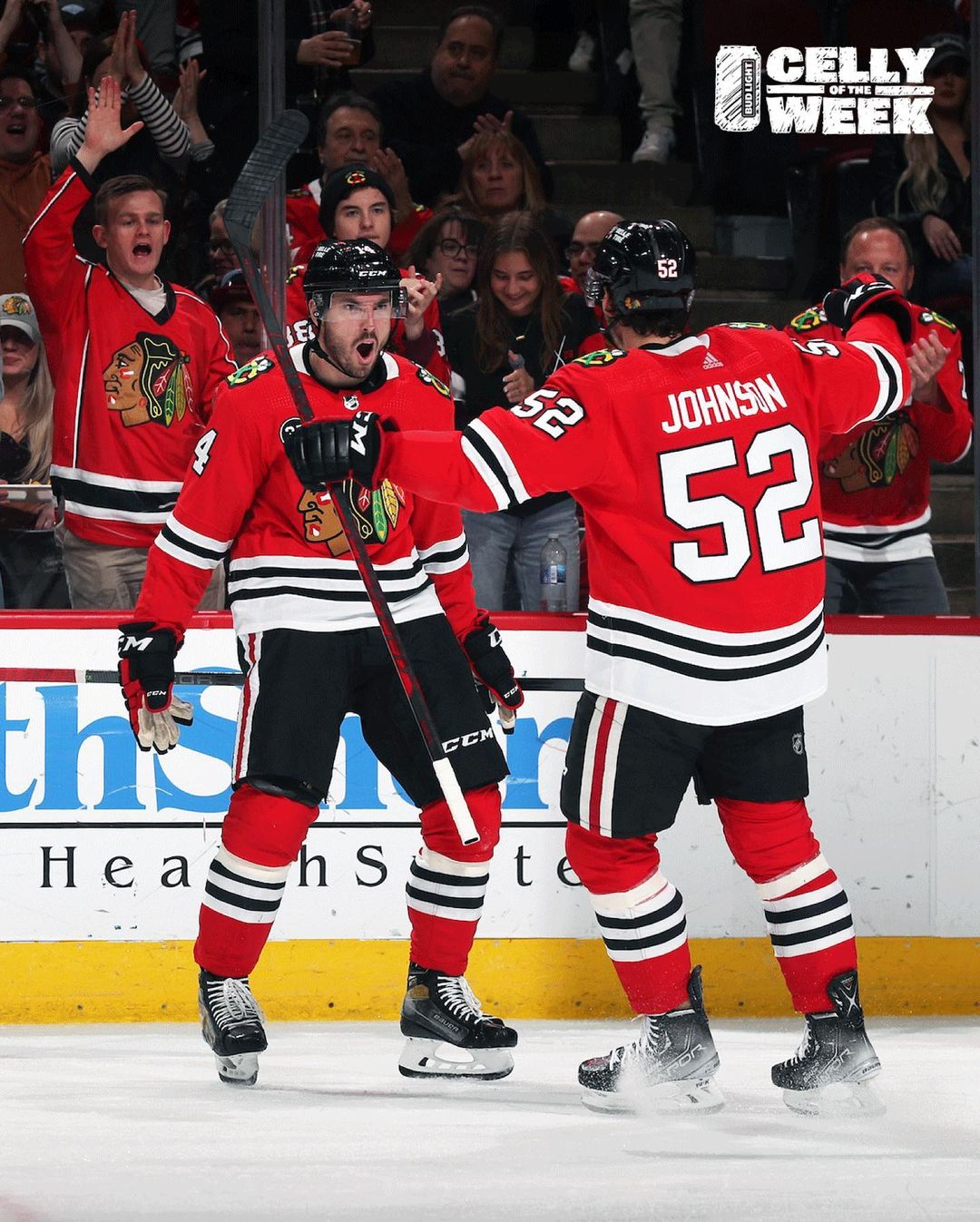 First goal as a Blackhawk for @bkatchouk  #BudLightCelly...