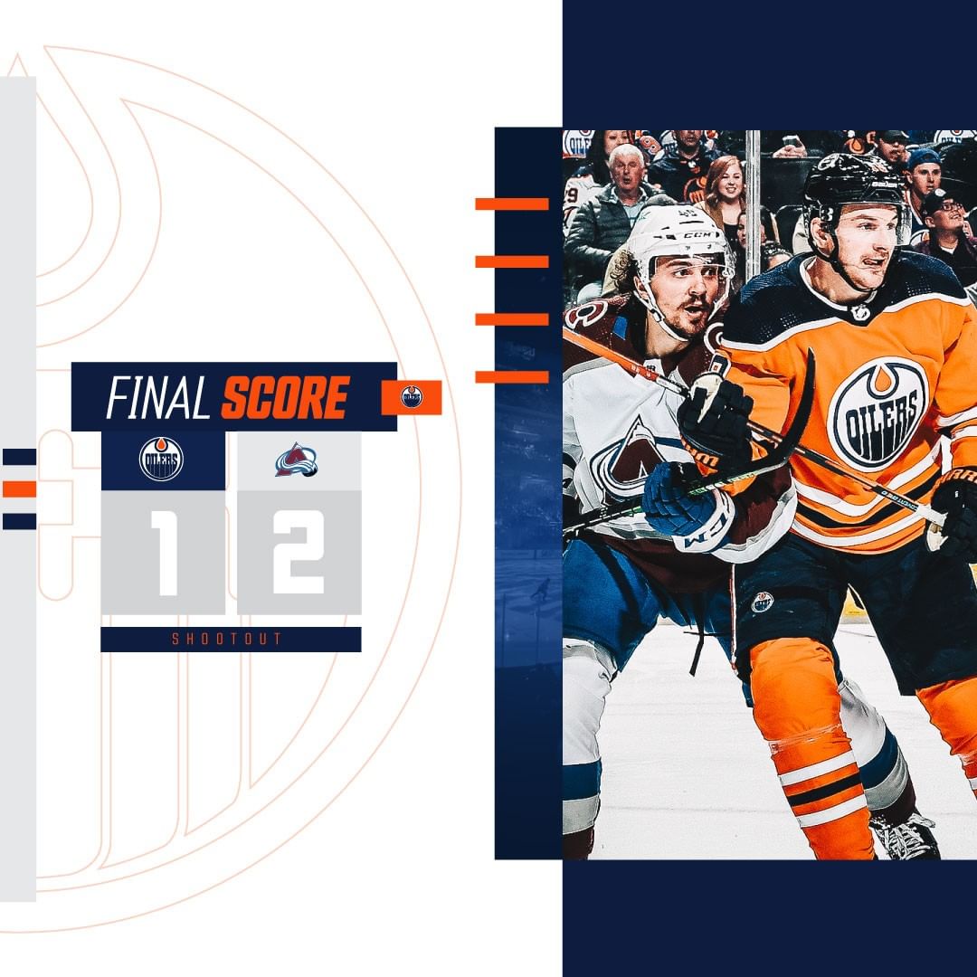 Another one that came down to the wire vs. the Avs but we come up just short in ...