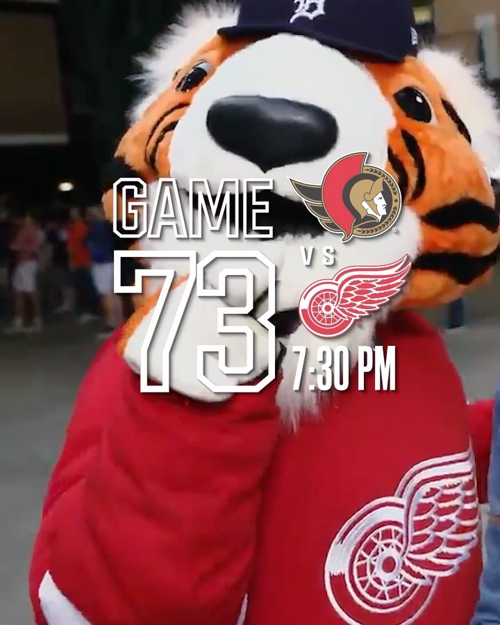 Root, root, root for the #RedWings! It's @tigers Night at Little Caesars Arena! ...
