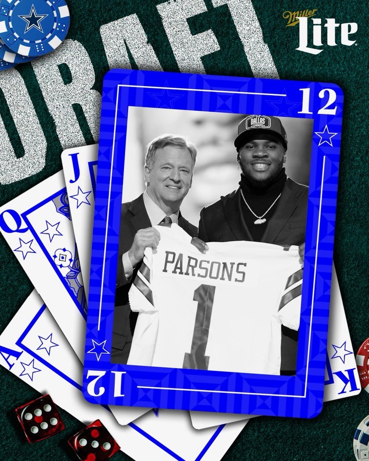 12th pick ➞ #DROTY  We’re ❶❷ days out from the #NFLDraft! Who’s next?!  #Dallas...