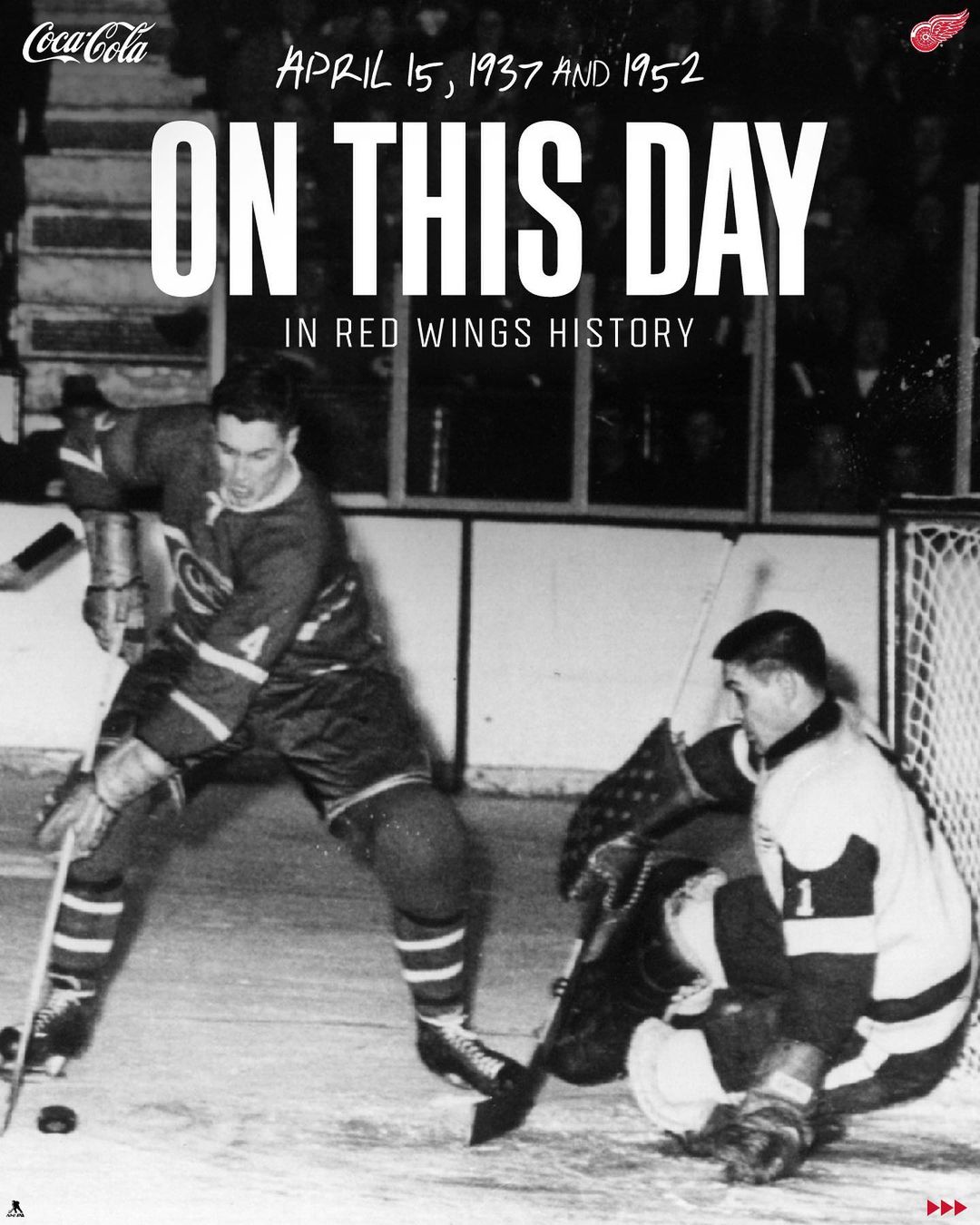 #otd in 1937 & 1952: Stanley Cup Champs!  #lgrw...