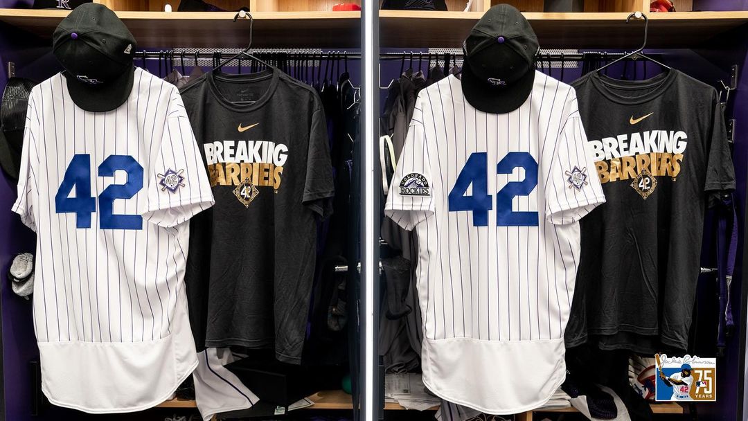 Something new. Something blue. All in honor of forty-two.  #Jackie42 X #Rockies...