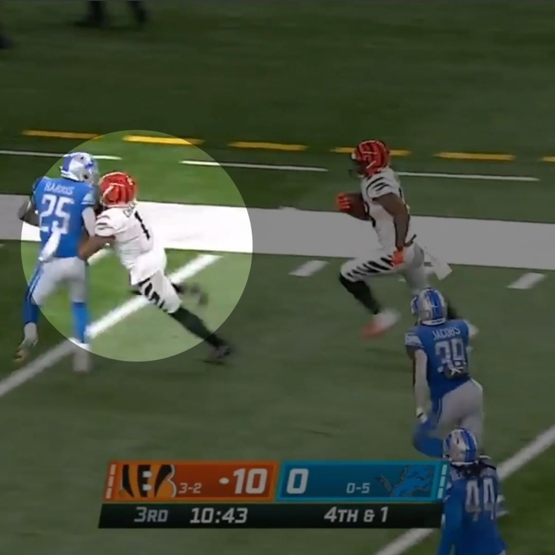 In case you forgot, Ja'Marr Chase is elite as a blocker too. ...