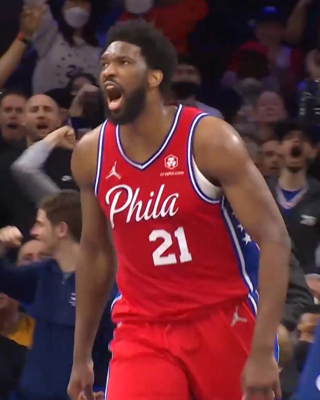 @joelembiid (19 1Q points) gets the and-one to fall!  @sixers • @nbaontnt...