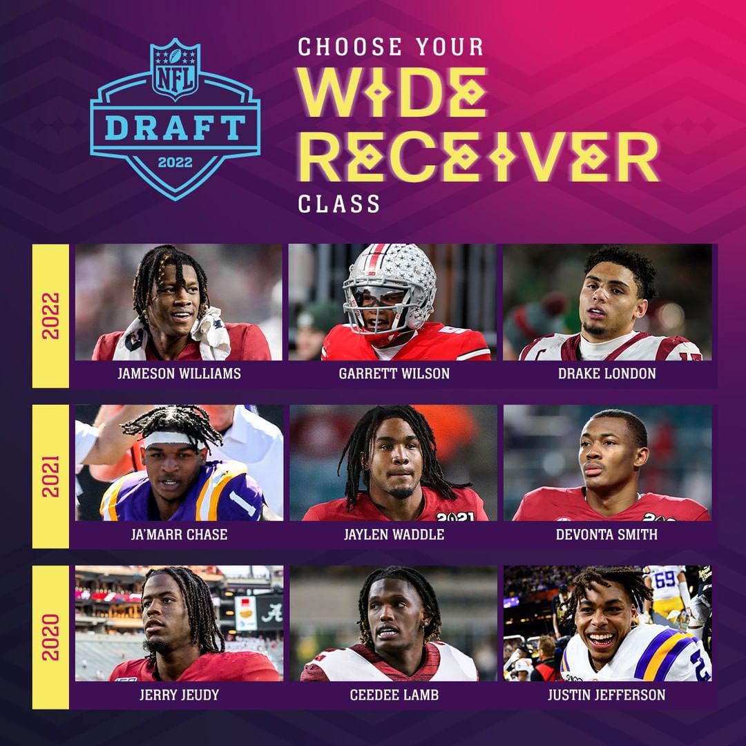 These WR classes have been STACKED lately. Which one is your favorite? 

: 2022 ...