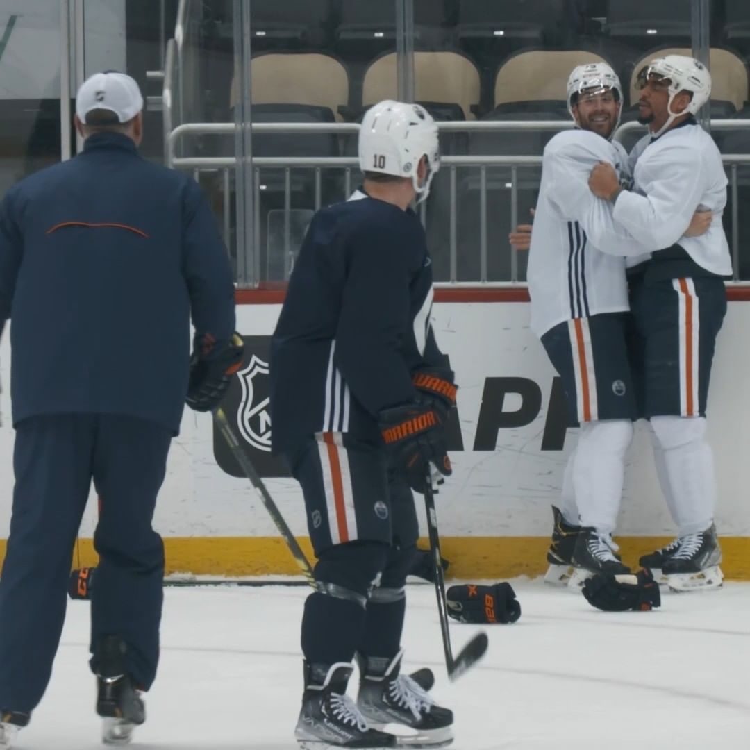 Some "rough" stuff at today's practice in Pittsburgh.  #LetsGoOilers...