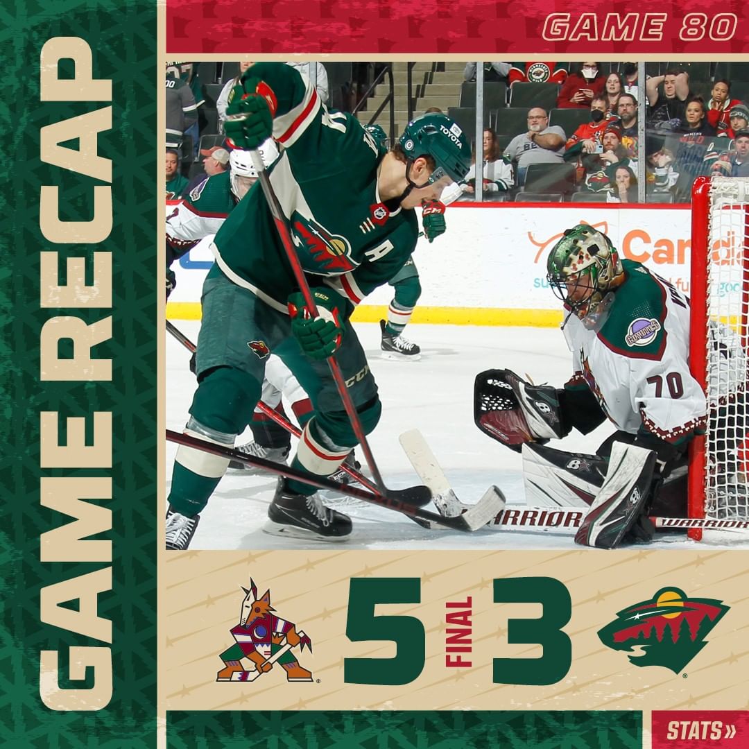 Back at it on Thursday. #mnwild...