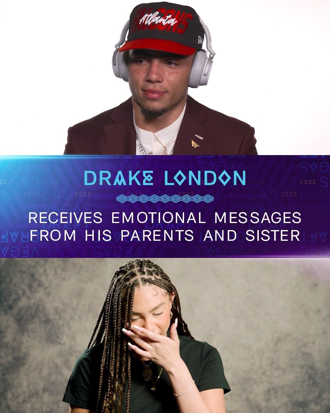 "I know you're my little brother, but you're my hero." @drakelondon_ #NFLDraft...