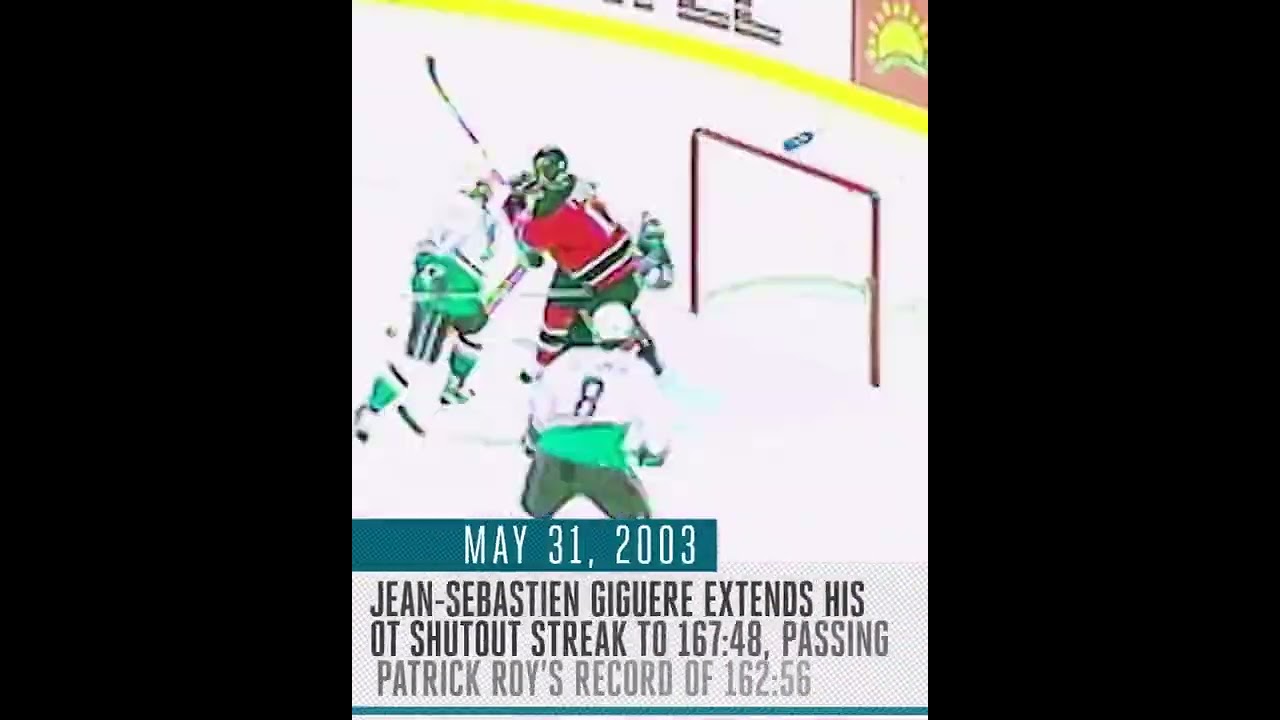 Giguere moves ahead of Roy | This Date in History #shorts