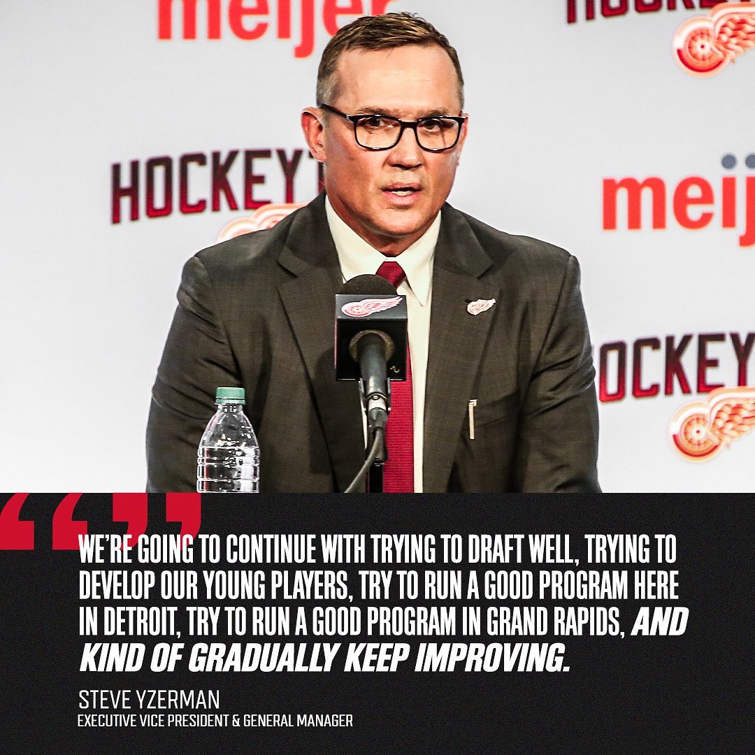 Just keep improving.  #lgrw  Check out Steve Yzerman’s full media availability ...