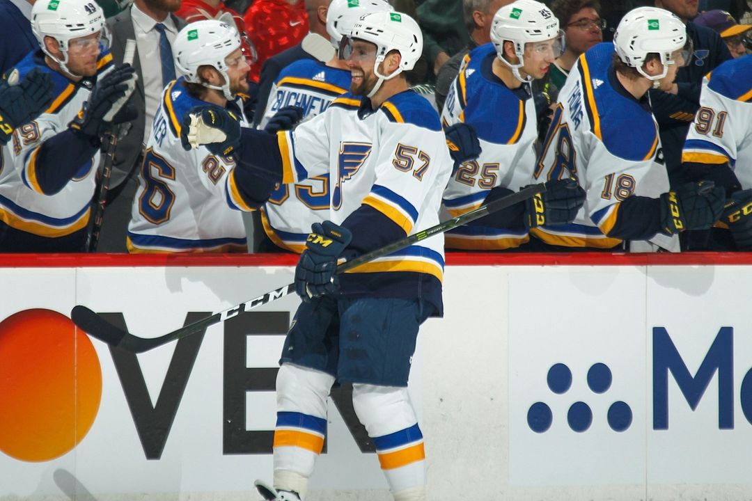 David Perron (@dp_57) is feelin' it tonight.  He's got two goals in the first ...