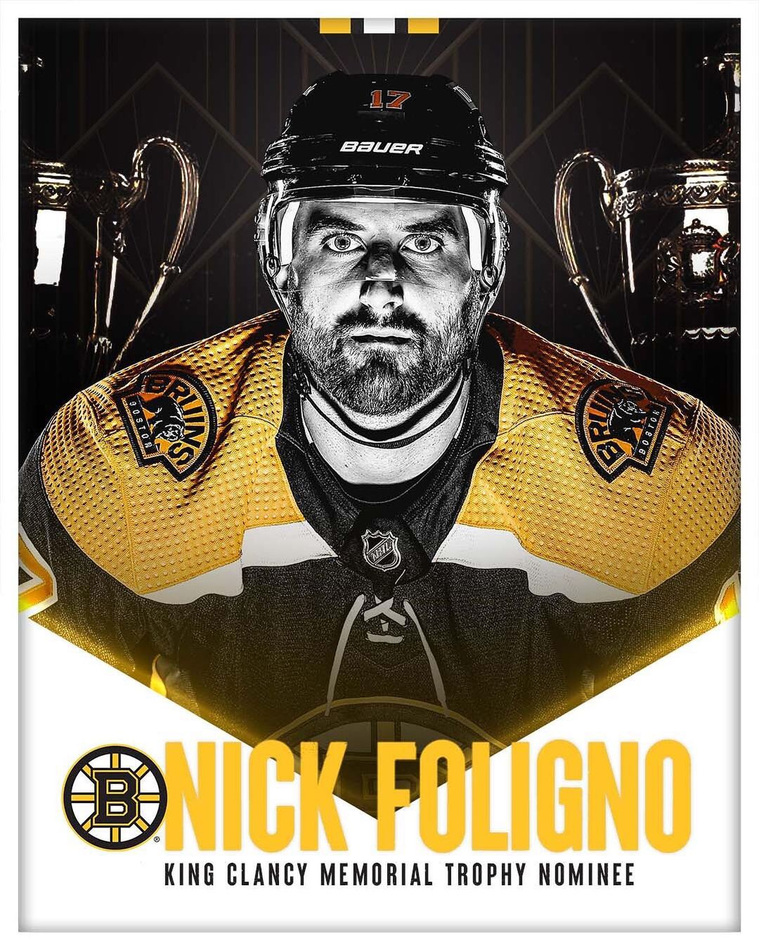 Congratulations to Nick Foligno on being named the #NHLBruins nominee for the 20...