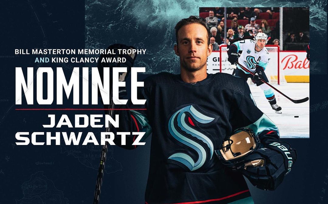Congratulations to #SeaKraken  forward Jaden Schwartz on being nominated for thi...