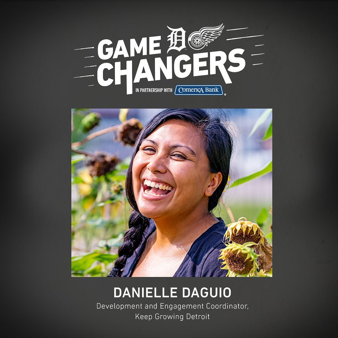 The @tigers and @detroitredwings are honoring Danielle Daguio as our first #AAPI...