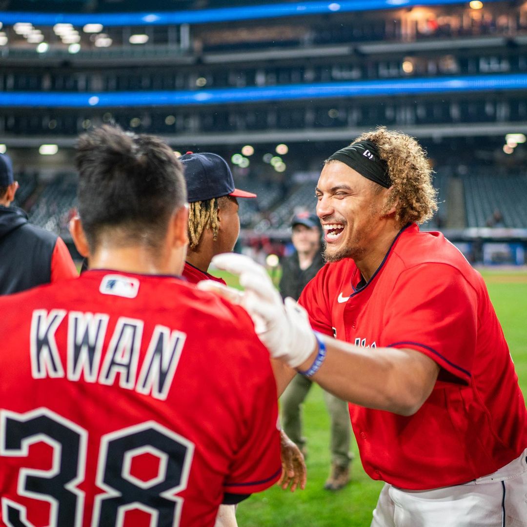 The red jerseys are undefeated so far.  Swipe to see our 8th inning rally to tie...