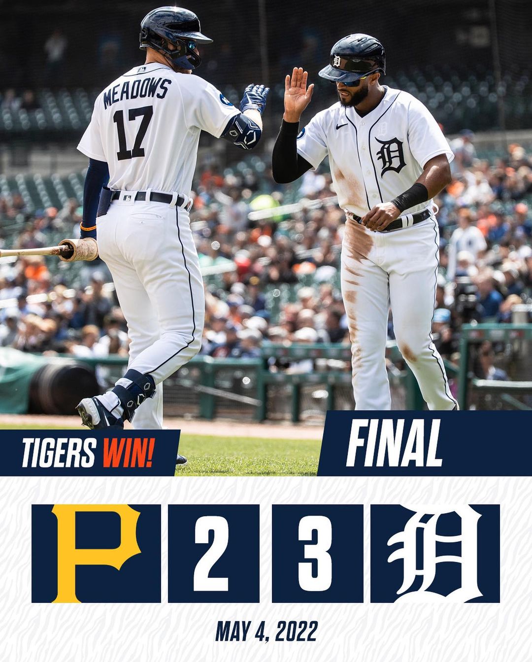 Wednesday begins with W. #TigersWin...