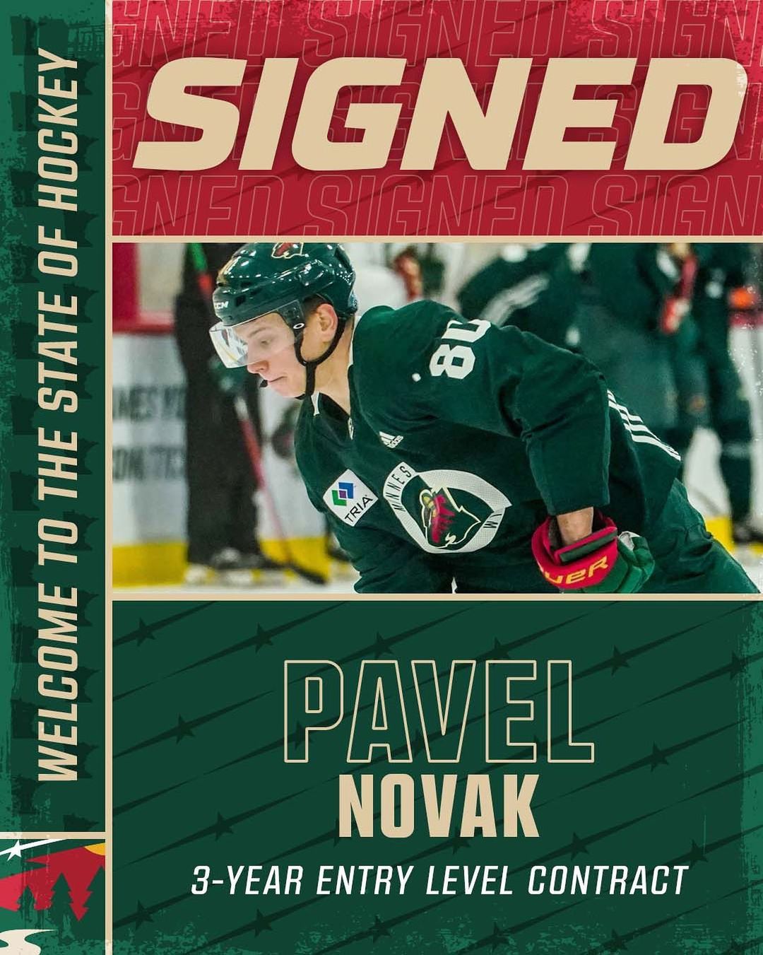 Done deal. 
Welcome to the #StateofHockey Pavel! 
#mnwild...
