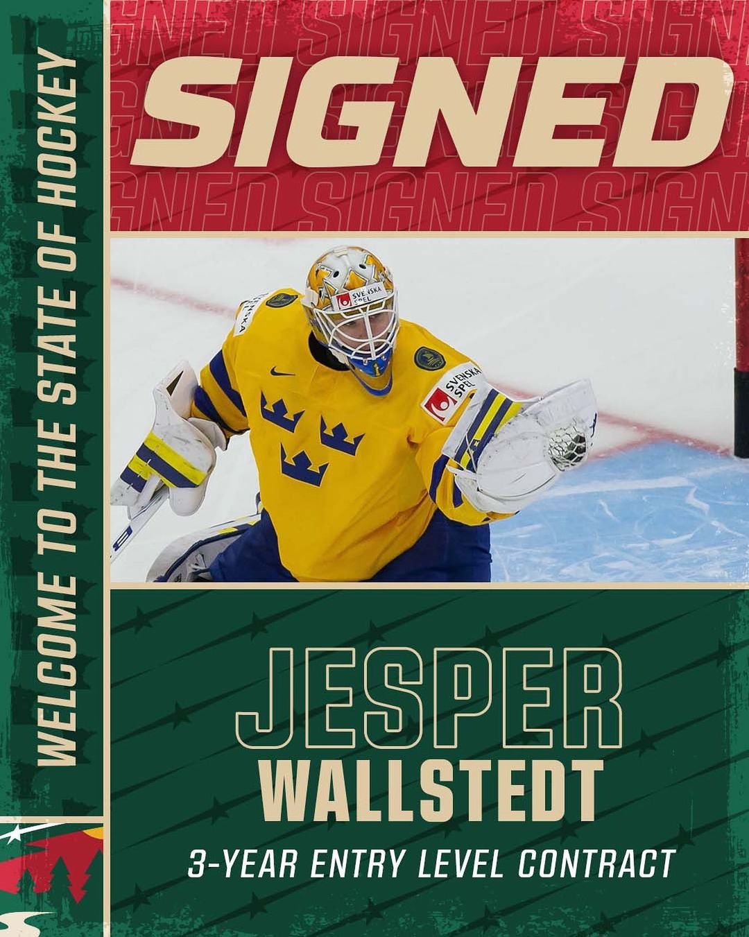 It's official!  Jesper is coming to the #StateofHockey! #mnwild...