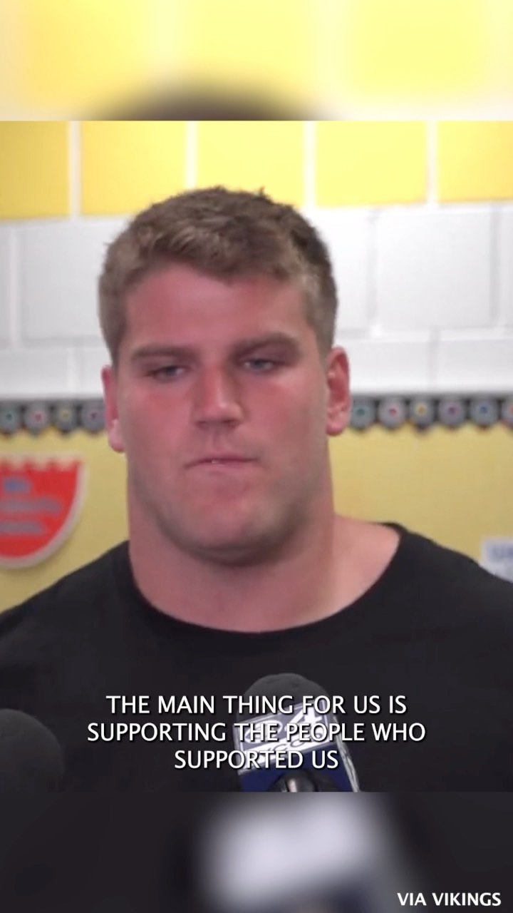 @vikings OL Brian O’Neill speaks on the importance of kids feeling safe at schoo...