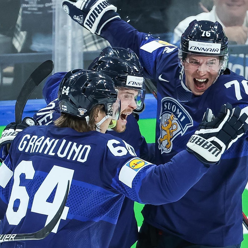 Granny’s going for Gold! Team Finland will take on Team Canada in the #IIHFWorld...