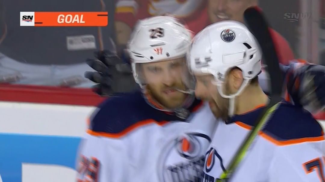 A Bouch Bomb to cap off just a chaotic middle frame.  #LetsGoOilers...