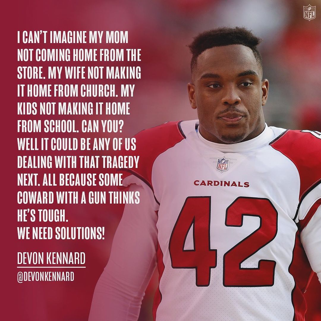 @azcardinals LB @devonkennard pushes for change after the recent shootings acros...