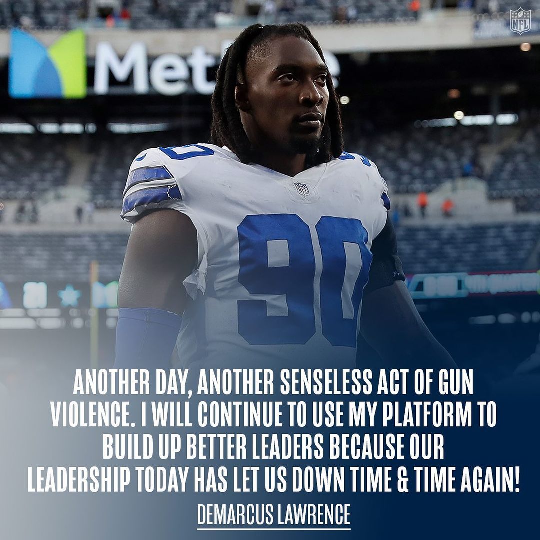 DeMarcus Lawrence speaks out on the tragedy at Robb Elementary School in Uvalde,...
