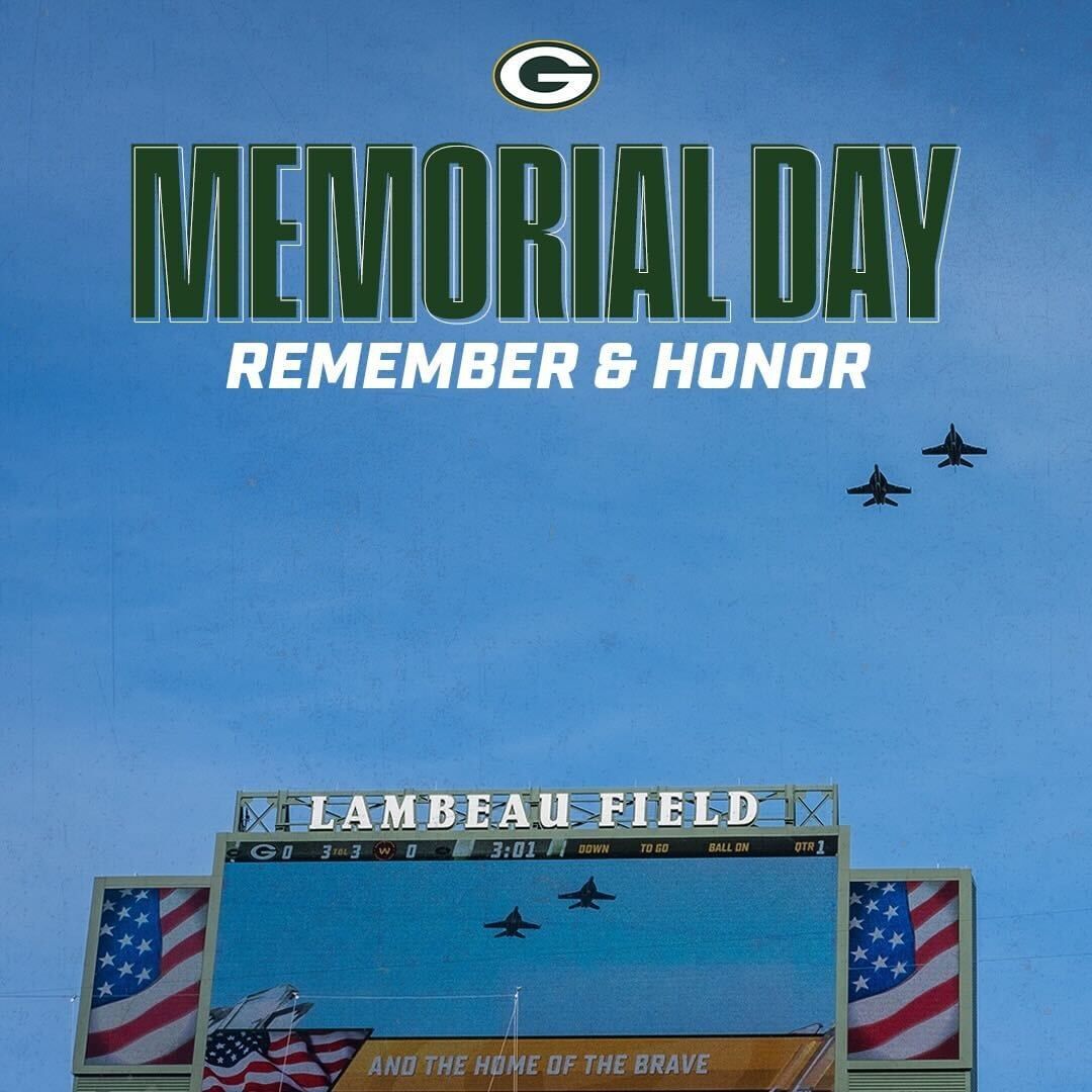 The #Packers remember those who made the ultimate sacrifice for our nation.  

#...