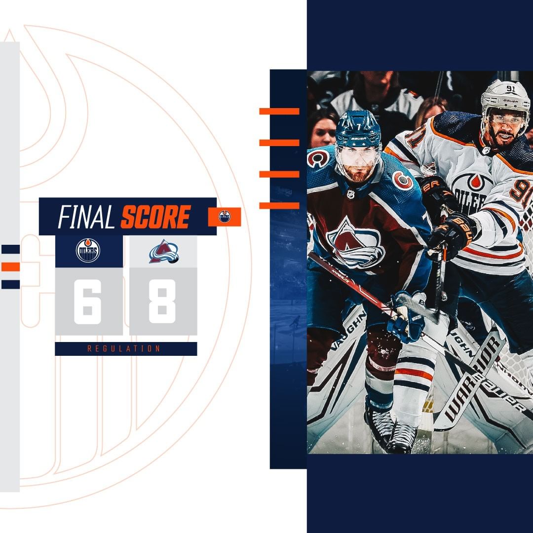 The theme of wild Game 1s continues.  Back for Game 2 on Thursday. #LetsGoOilers...