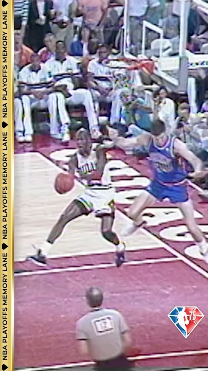 This Date in #NBA75 Playoff History!  33 years ago today (6/2/1989), Michael Jo...