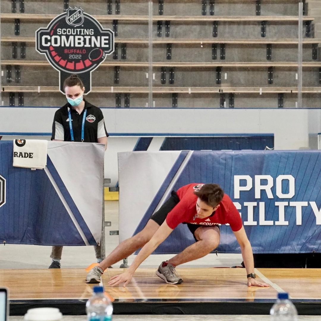 Fitness testing today at the #NHLCombine...