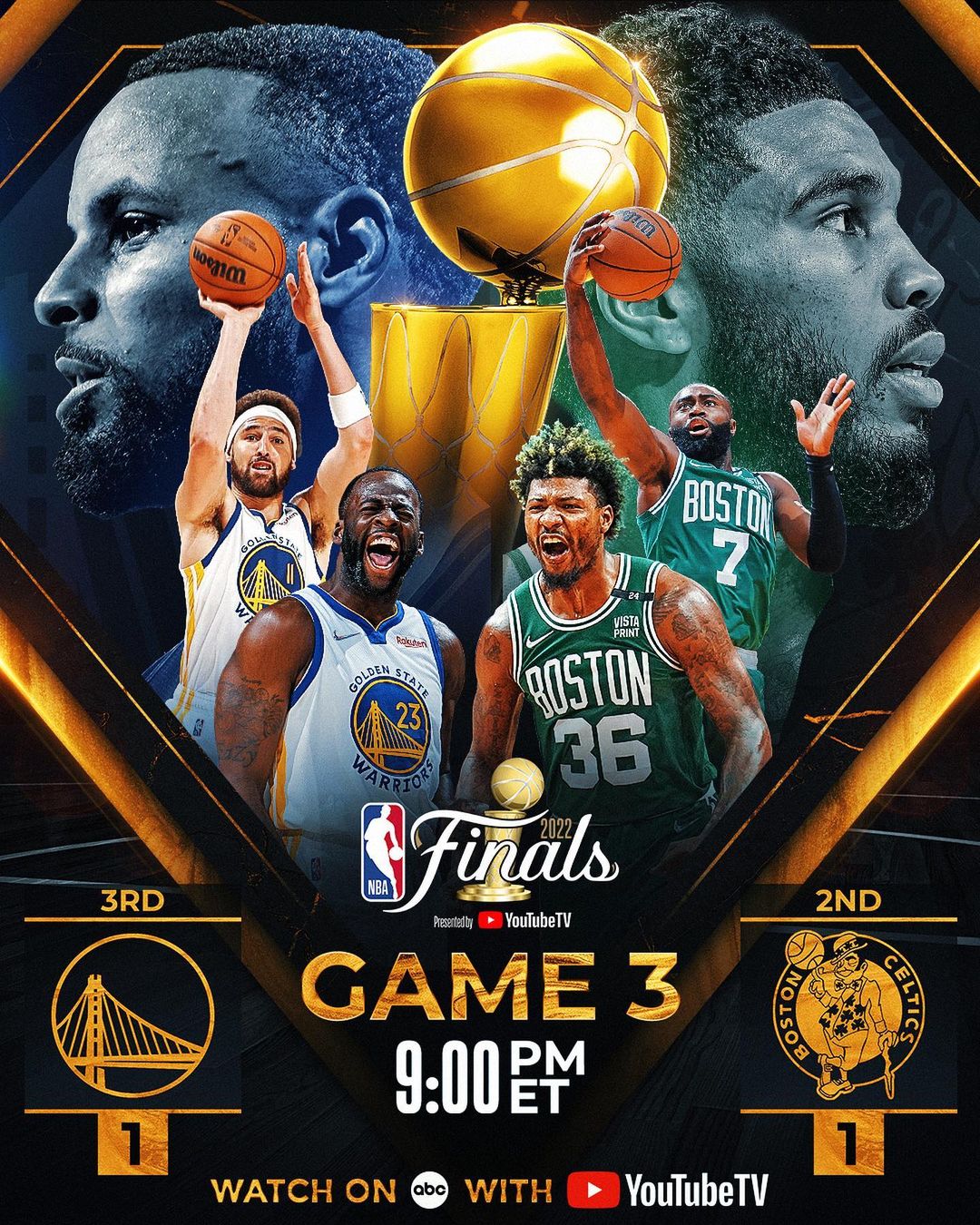 Will the @warriors or @celtics take 2-1 series lead with a win tonight??  #NBAF...
