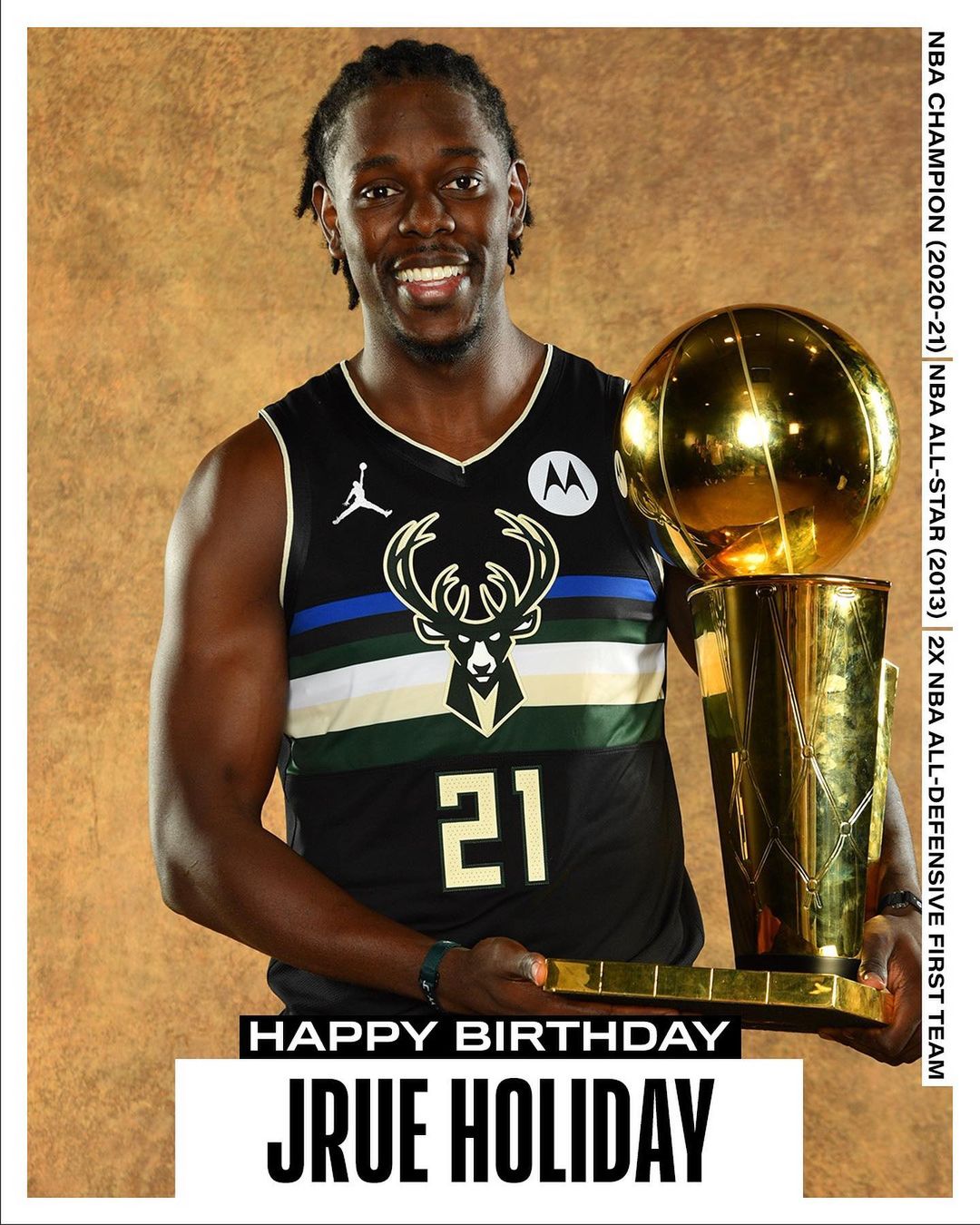 Join us in wishing @jrue_holiday11 of the @bucks a HAPPY 32nd BIRTHDAY! #NBABDAY...