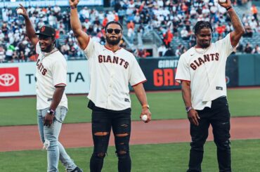 All smiles in The Bay  Thanks for having us @sfgiants! #BayAreaUnite...