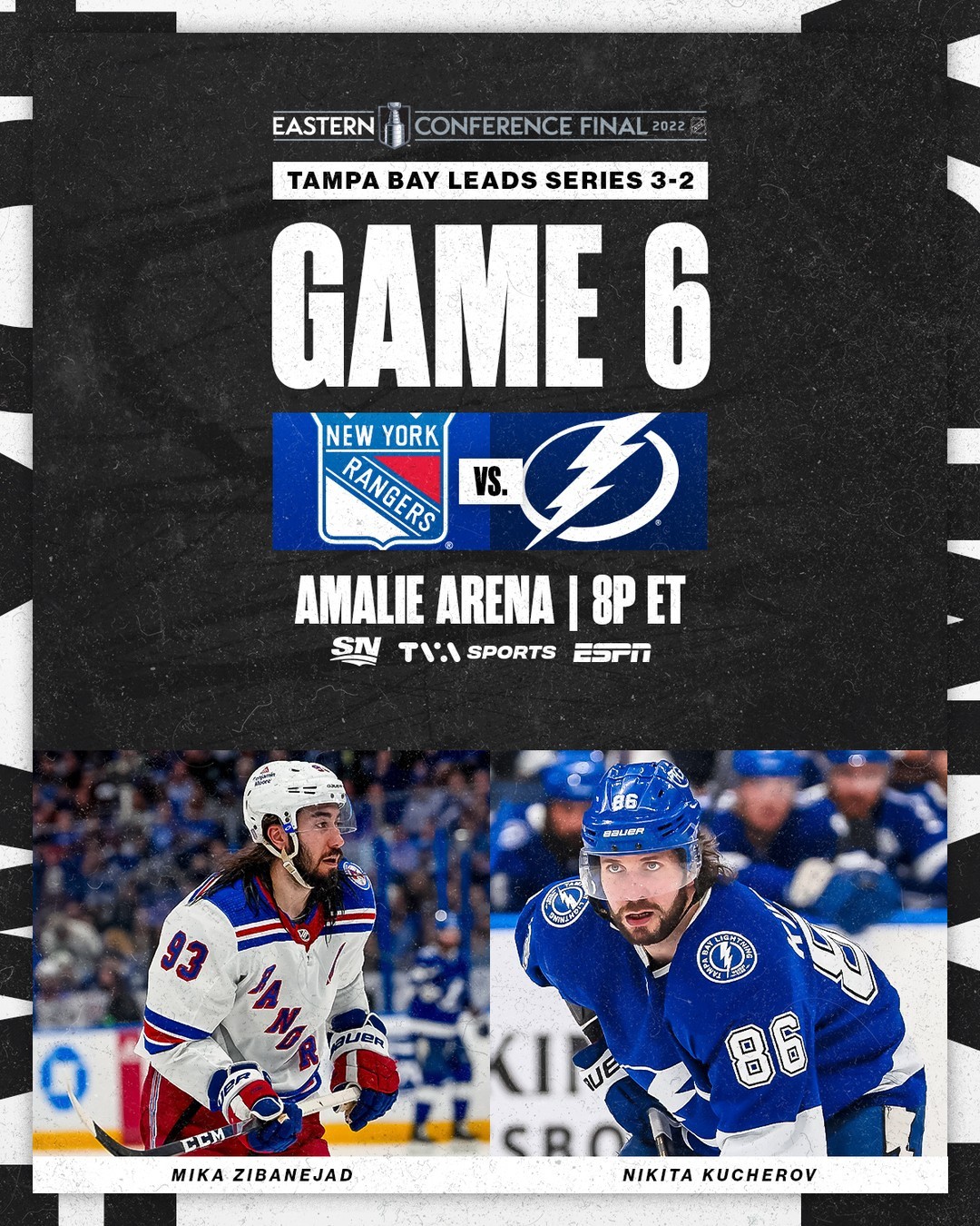 Will the @nyrangers force #Game7 or will the @tblightning advance to their third...