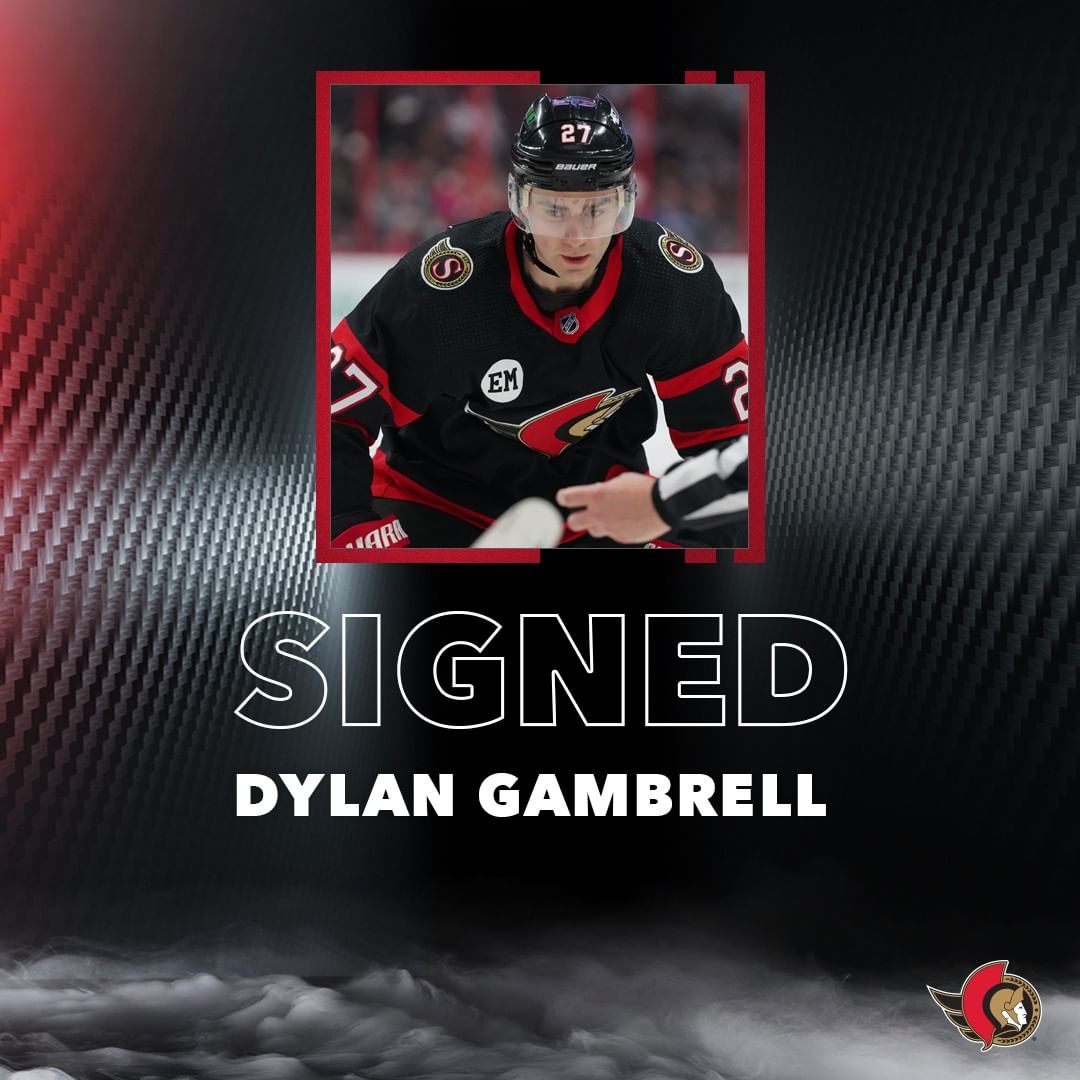 #Sens sign forward Dylan Gambrell to a one-year contract extension! #GoSensGo...