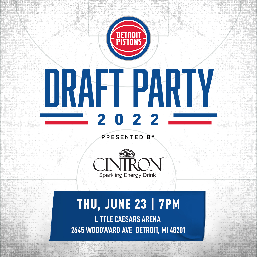 #Pistons fans! We're inviting you to come celebrate with us as we pick No. 5 and...