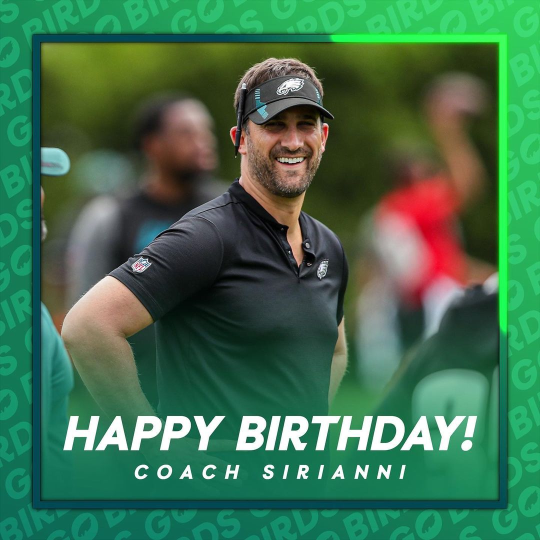 Help us wish Coach Sirianni a happy birthday!

#FlyEaglesFly...