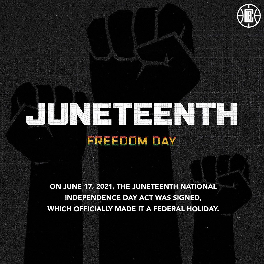 #ClipperNation, today we reflect and celebrate #Juneteenth commemorating the end...
