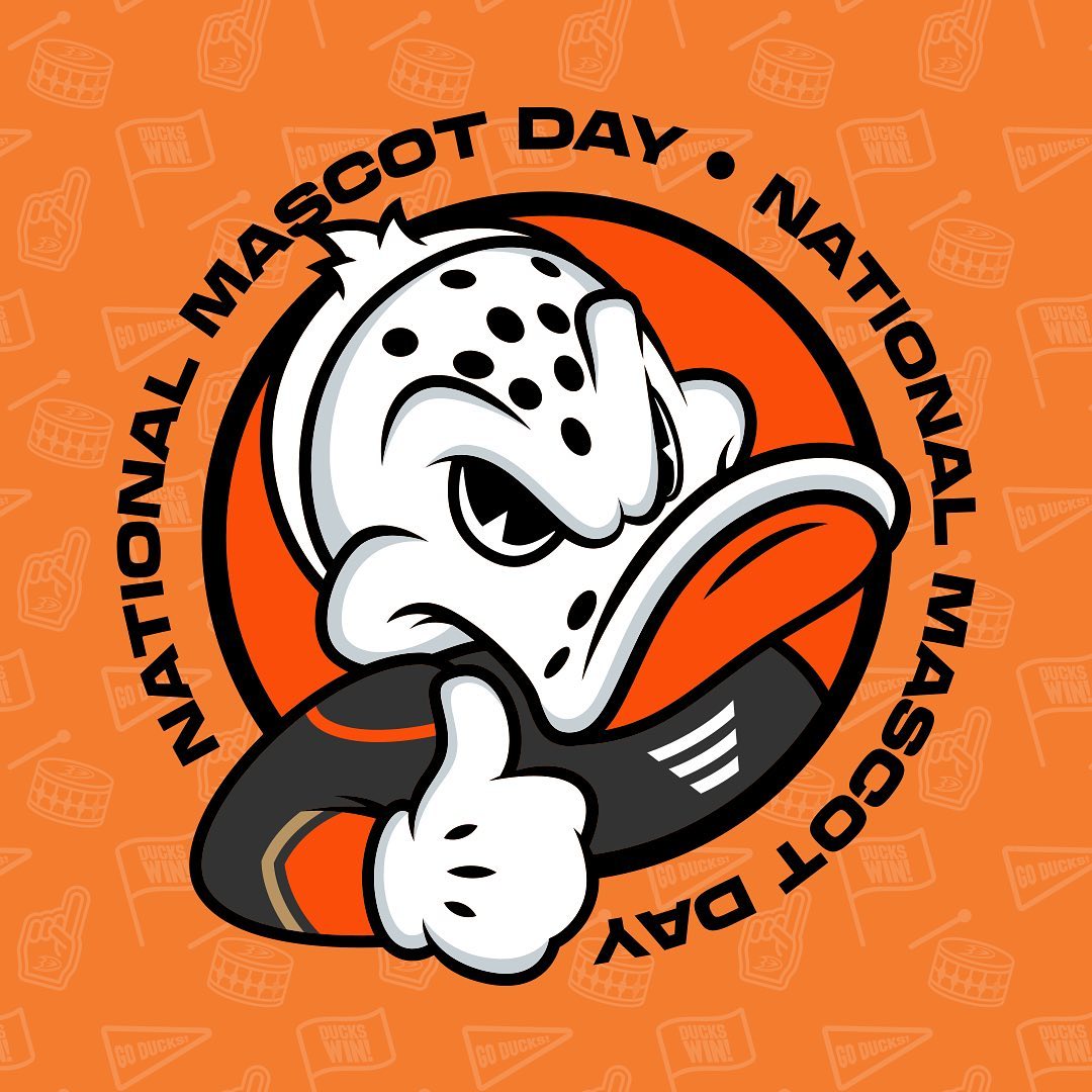 Today is a GREAT day! Swipe for  #NationalMascotDay #FlyTogether #anaheimducks #...