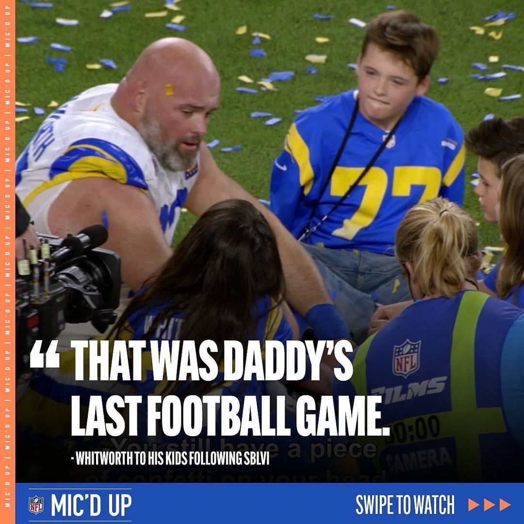 Being a dad was always the most important job for Andrew Whitworth  (via @nflfi...